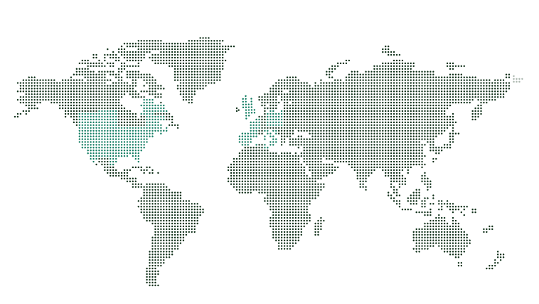 A map of the world with highlighted regions showing where Taskrabbit is active.